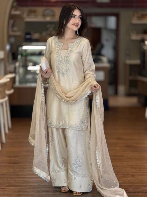 Pakistani Hand Work Kurta Set view 1