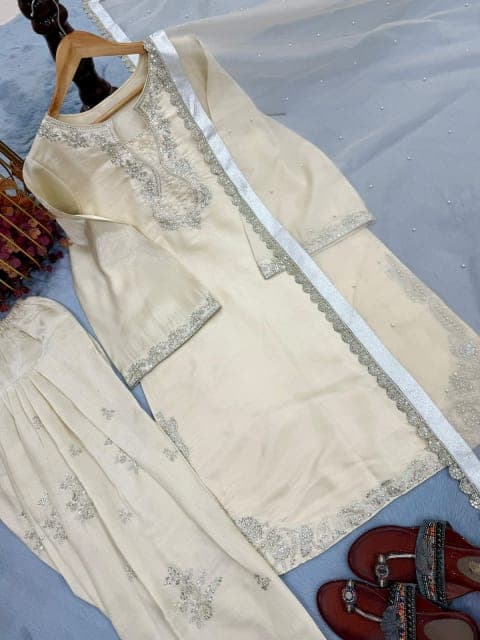 Pakistani Hand Work Kurta Set view 2