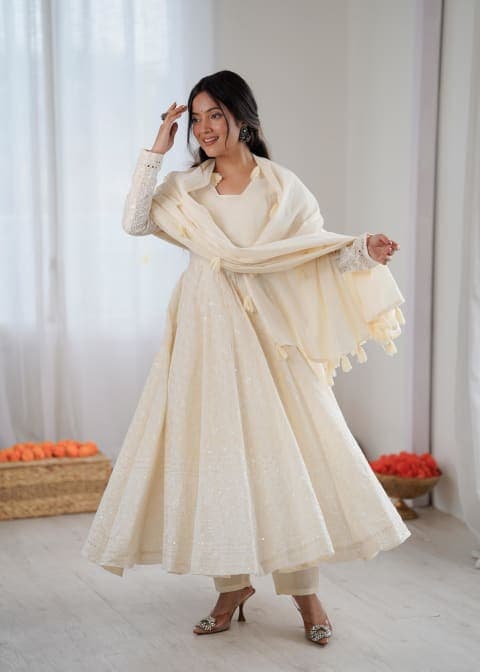 ANARKALI GOWN SET WITH DUPATTA view 3