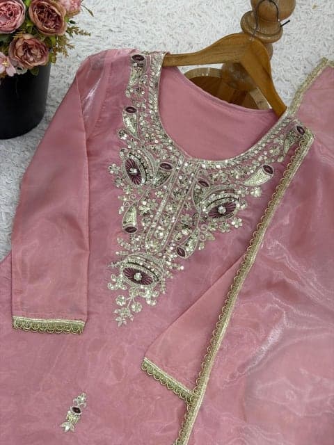 GIMMY CHOO WITH EMBROIDERY & SEQUENCE WORK view 2