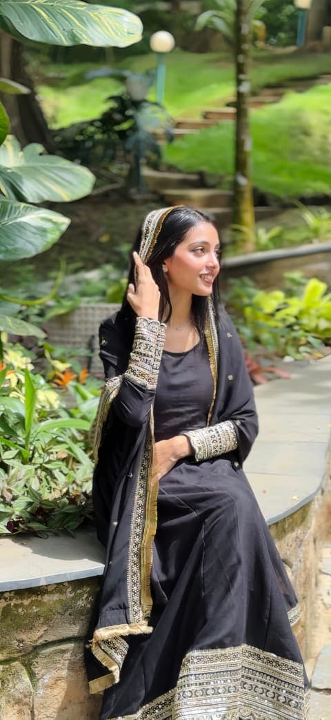 DESIGNER ANARKALI SUIT IN LUXRY COTHING 3 PCS - 6059 view 5