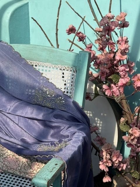 CHINON SILK PALAZO SET- LAVENDER view 3