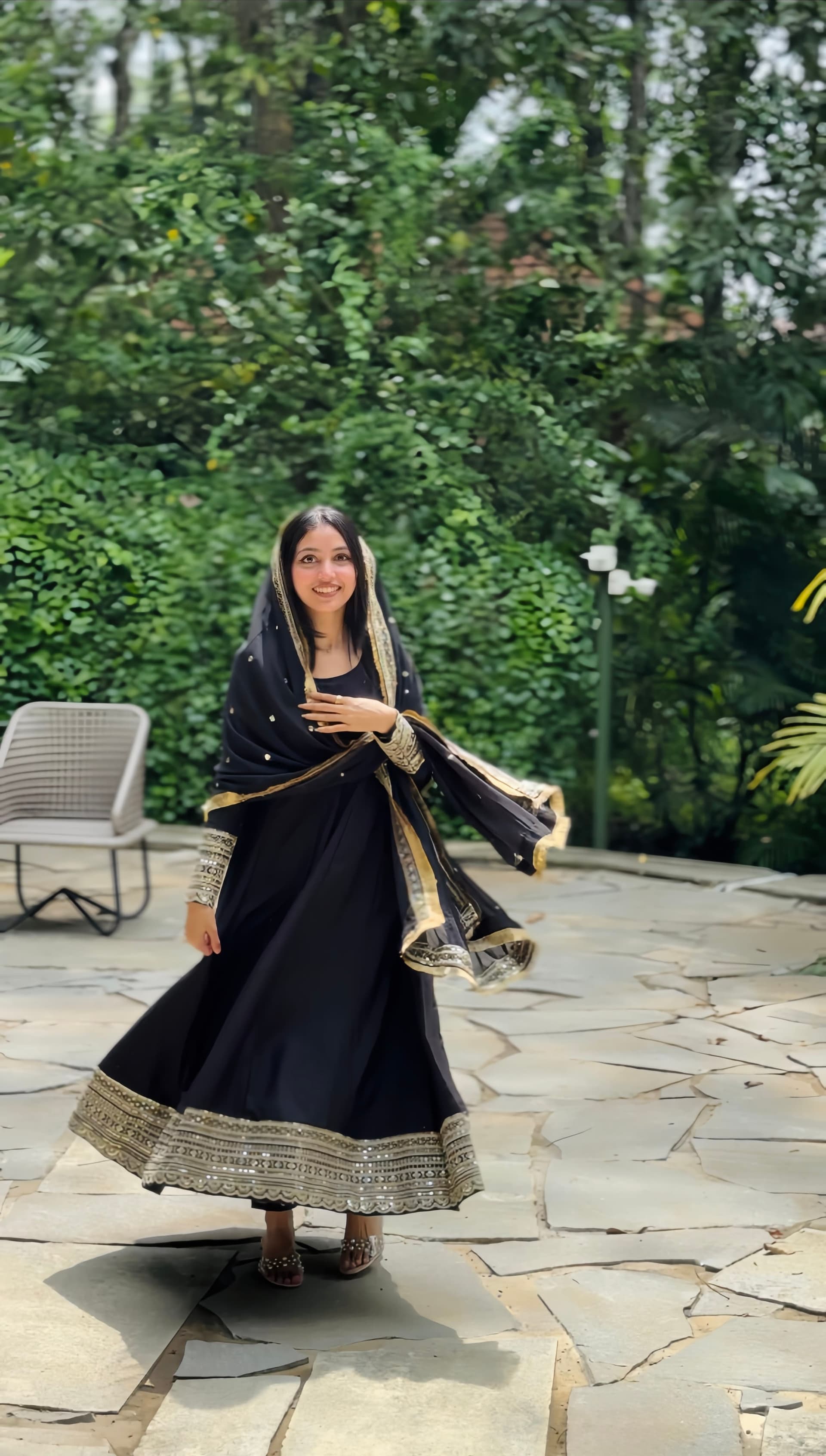 DESIGNER ANARKALI SUIT IN LUXRY COTHING 3 PCS - 6059