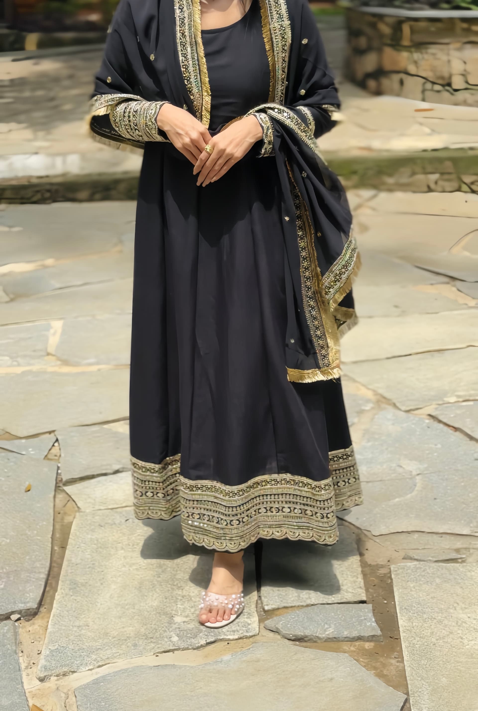 DESIGNER ANARKALI SUIT IN LUXRY COTHING 3 PCS - 6059 view 2