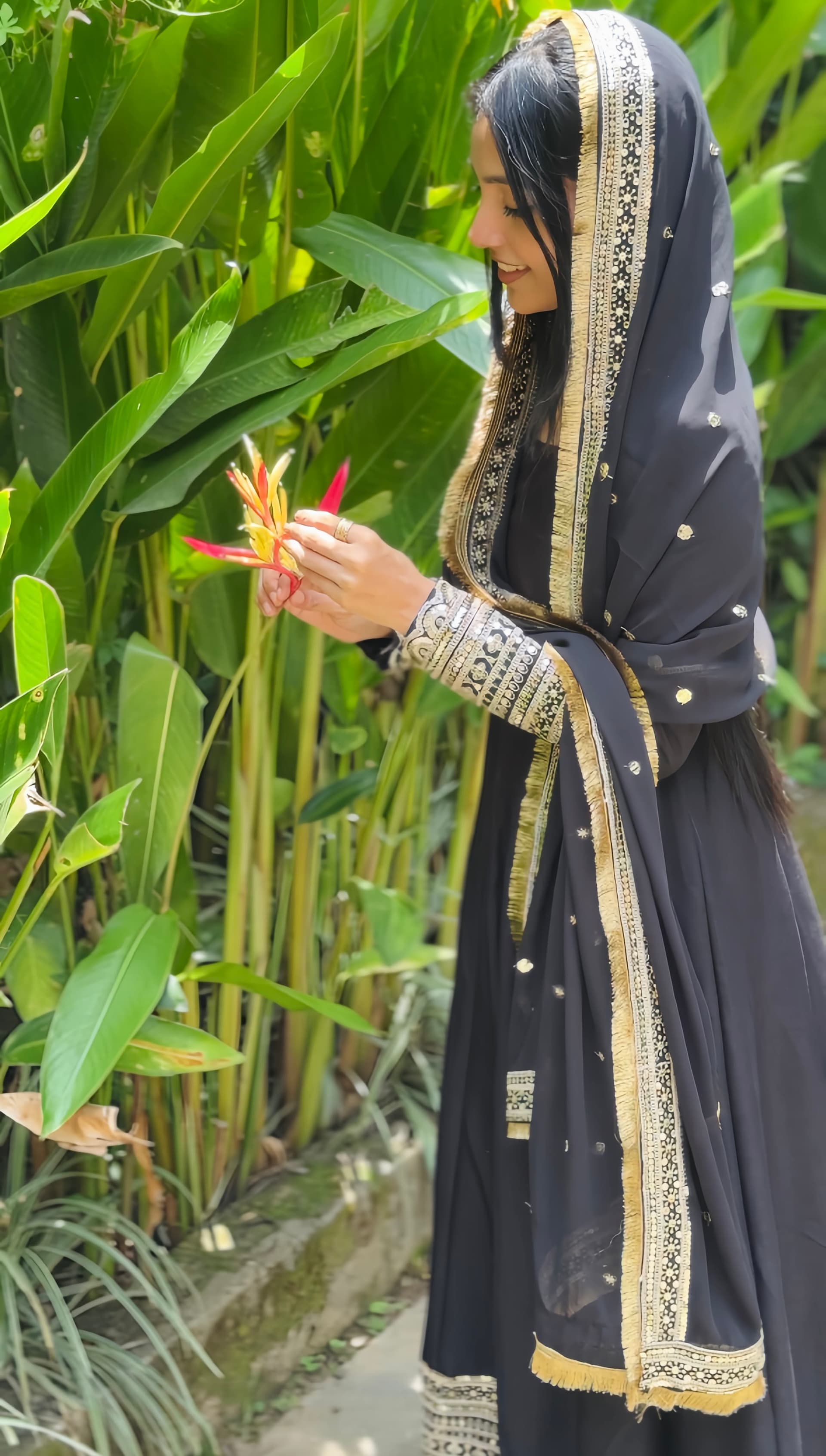 DESIGNER ANARKALI SUIT IN LUXRY COTHING 3 PCS - 6059 view 3