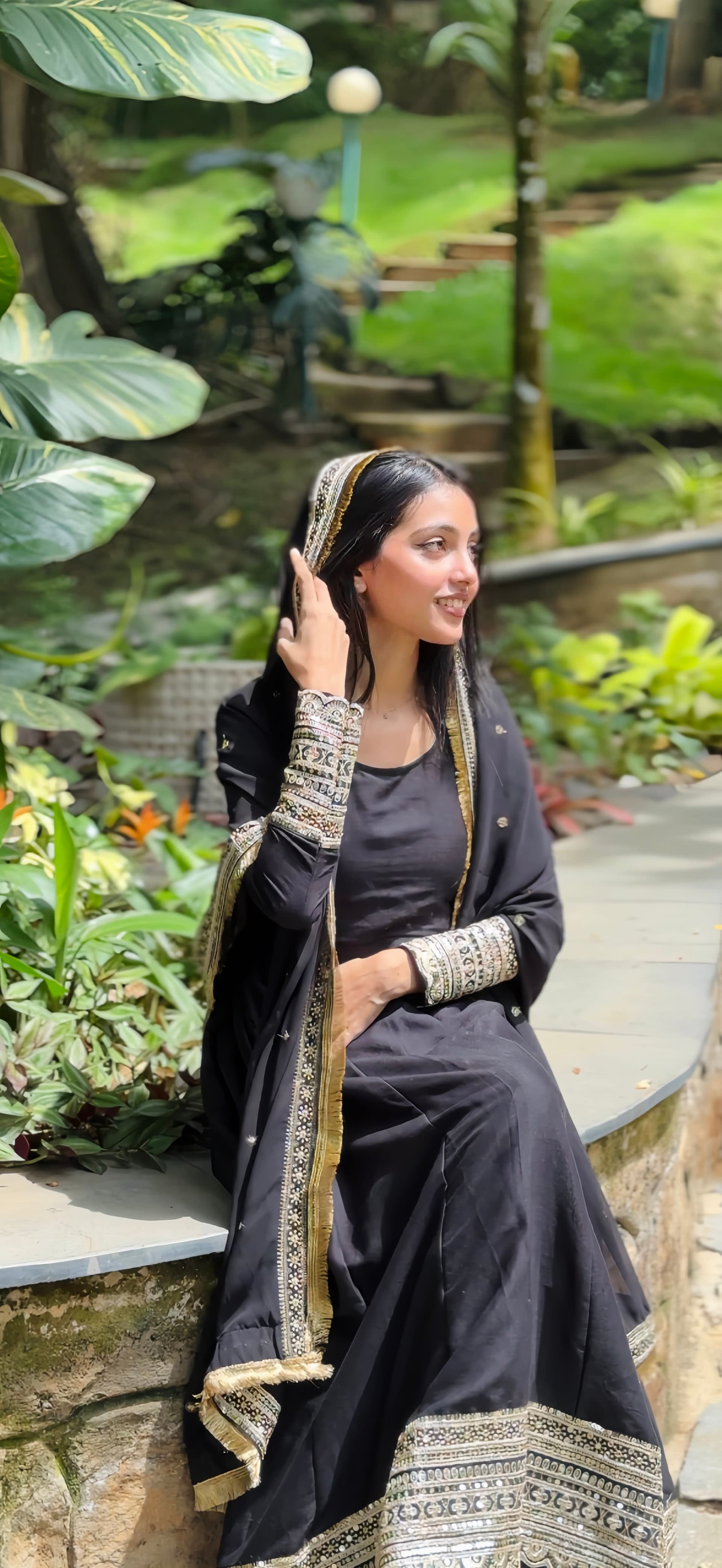 DESIGNER ANARKALI SUIT IN LUXRY COTHING 3 PCS - 6059 view 5