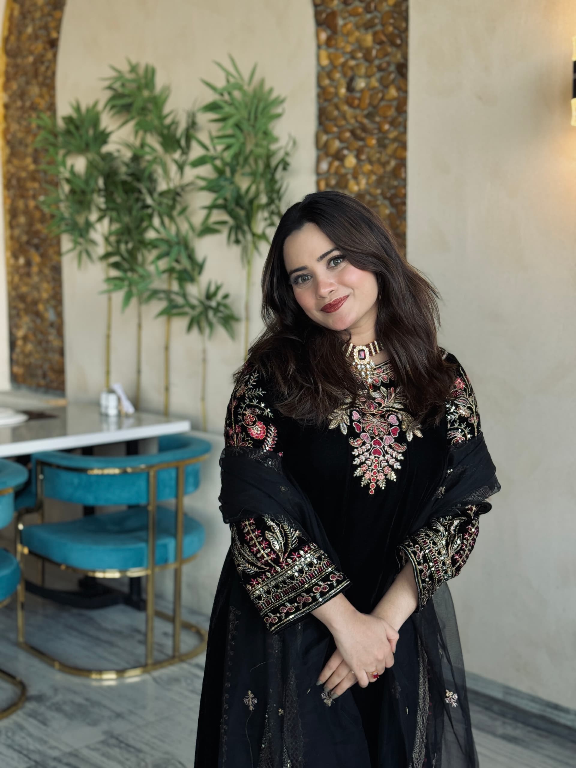 STITCHED - GEORGETTE SET WITH NET DUPATTA view 6