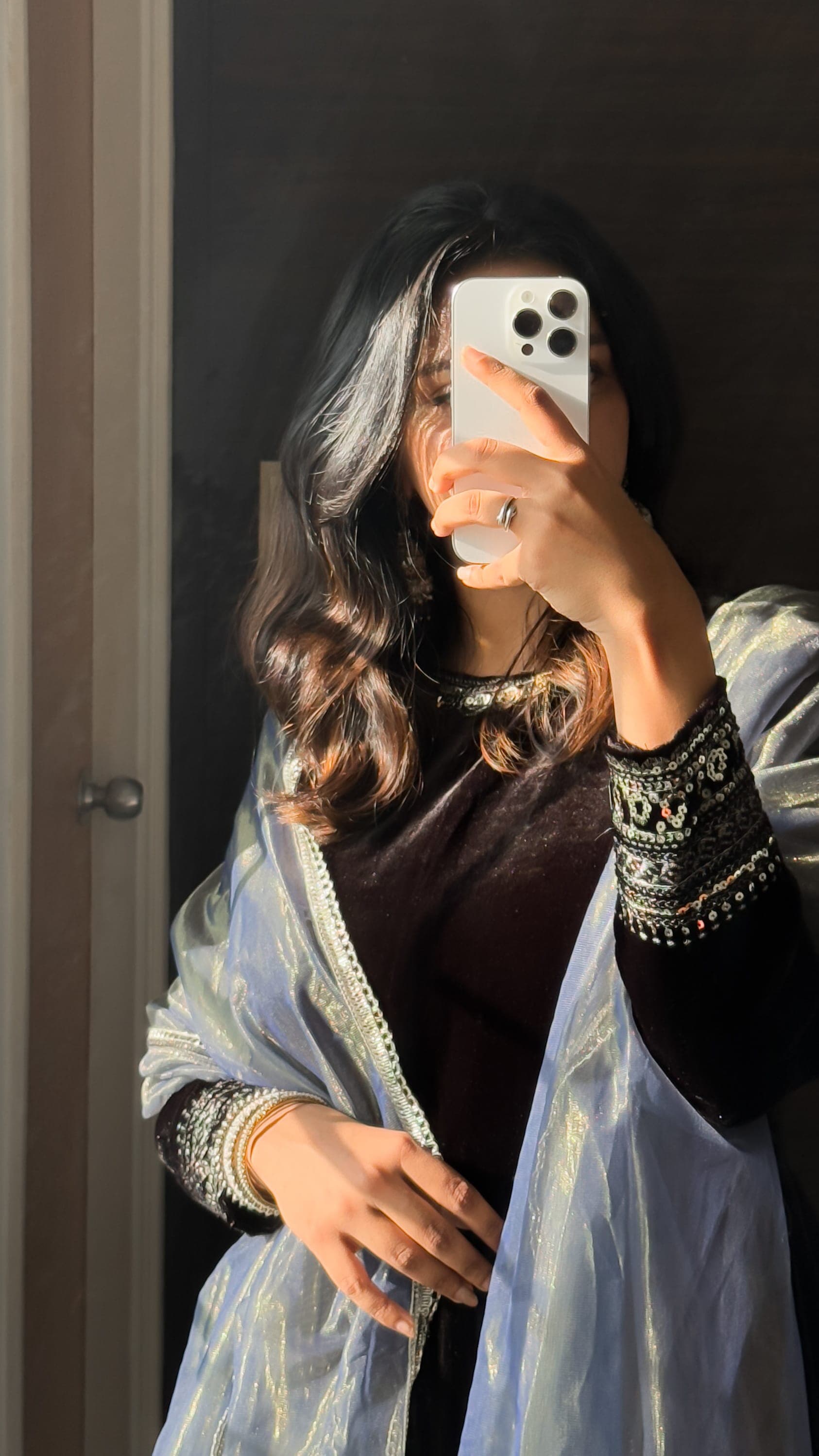 VELVET ANARKALI SUIT view 5